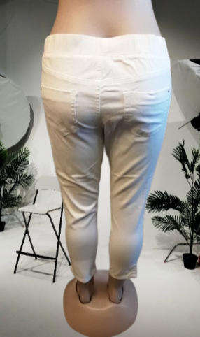 David Jones White Cotton and  Elastone   Pants Size  12