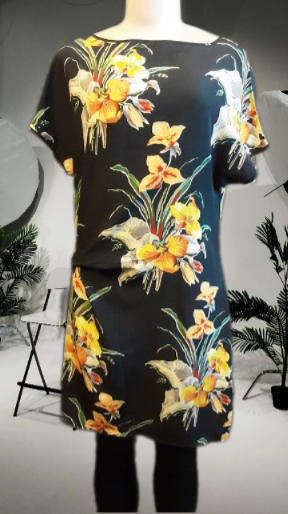 Multicolour Polyester Long Top Size Large