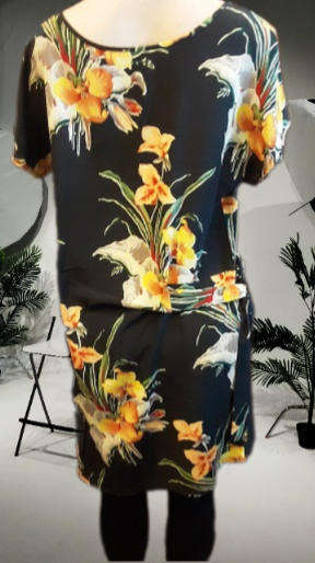 Multicolour Polyester Long Top Size Large