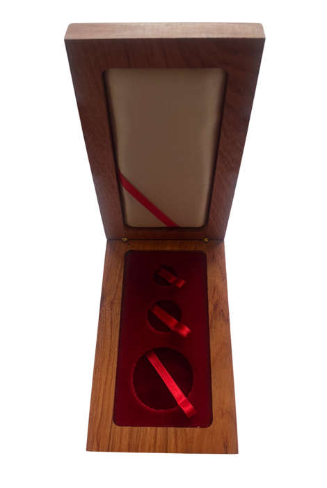 Original Mint Coin Box for Gold And Silver Coin set- Brown Box Holds - 1oz/ 1/2oz and 1/4oz AU/AG