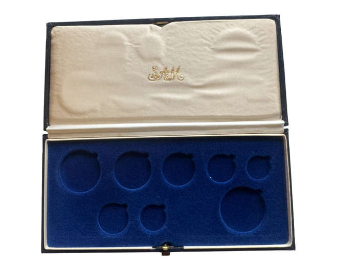SAM Original Coin Box  Blue Box Holds SA UNC Sets - Coin Box only