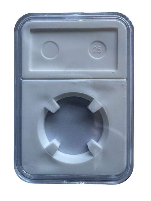 White Coin Slab Holder With 25mm Display Case -High Quality
