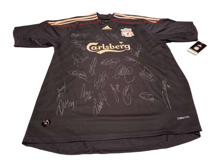 2010/2011 Autographed Liverpool Jersey Signed By Full first Team Squad including Gerrard and Torres