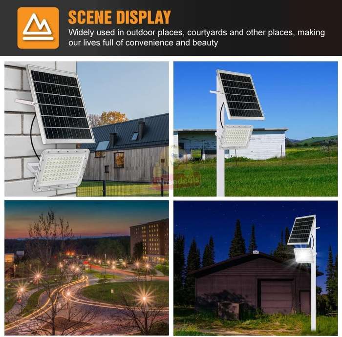 200W LED SOLAR Flood Light with Panel and remote control