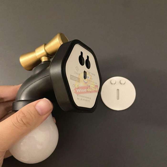 Wall Mount Tap Shape Intelligent Sensor Voice Control Night Light