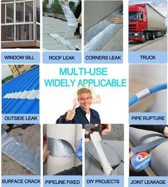 Super Strong Waterproof and Heat-Resistant Sealant Tape Covered with Aluminium Foil