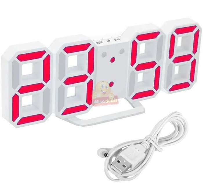 Large 3D LED Digital Light Alarm Clock