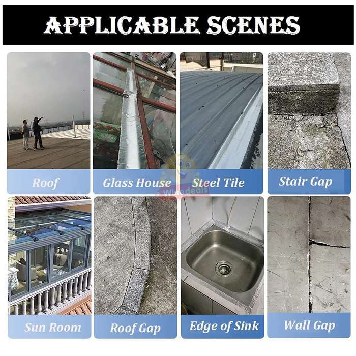 Super Strong Waterproof and Heat-Resistant Sealant Tape Covered with Aluminium Foil