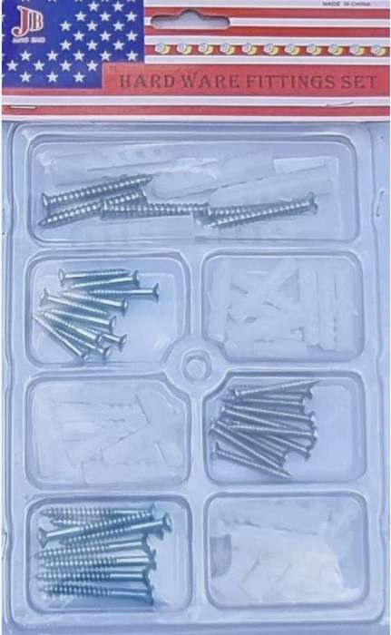 Set of Tapping Steel Screws and wall plugs