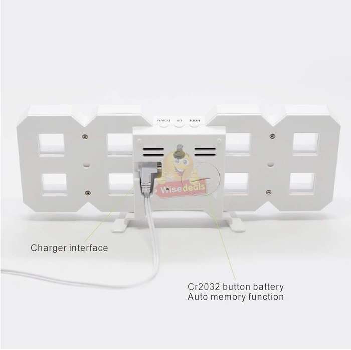 Large 3D LED Digital Light Alarm Clock