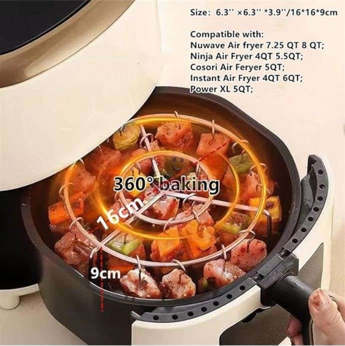 Stainless Steel Air Fryer Set. 24 Skewers