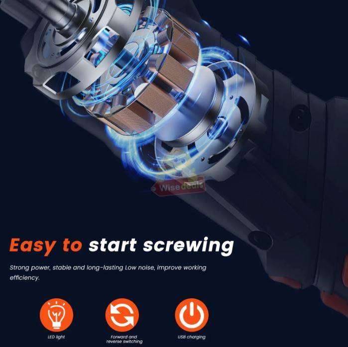 47Pcs 3.6V Cordless Electric Screwdriver Tool Kit