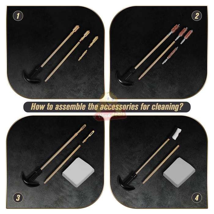 Universal Pistol Gun Cleaning Kit Barrel Brushes Tools for most Caliber guns