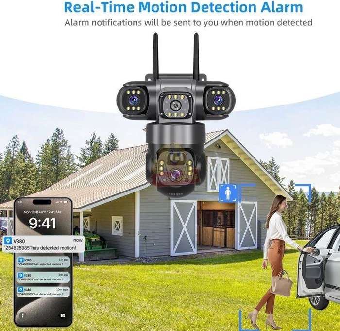 4G SIM card or WIFI version solar camera