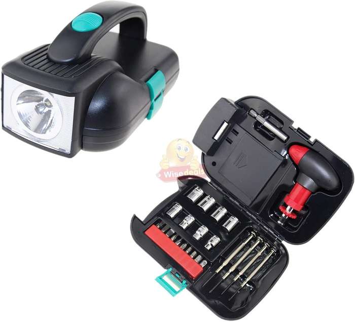 24 Piece Tool set and Flashlight tool box