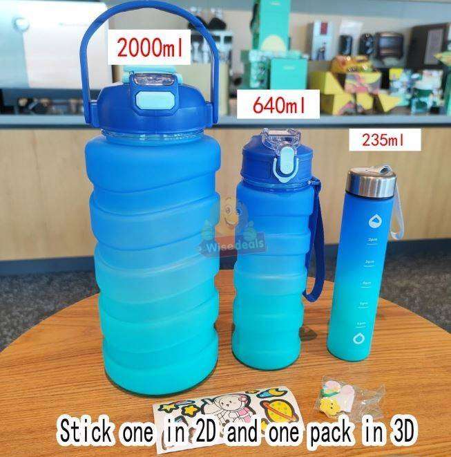 3 Piece Phone Stand Holder Water Bottle Set