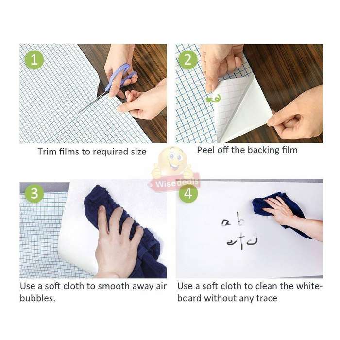 Whiteboard Wall Sticker 2000mm X 600mm