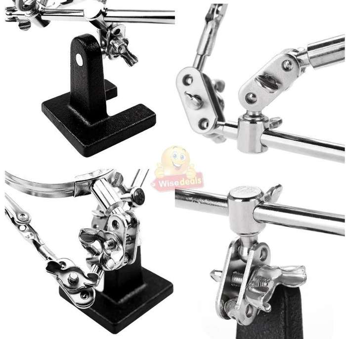 Soldering Magnifying Glass with 3 Handles and Zoom Function