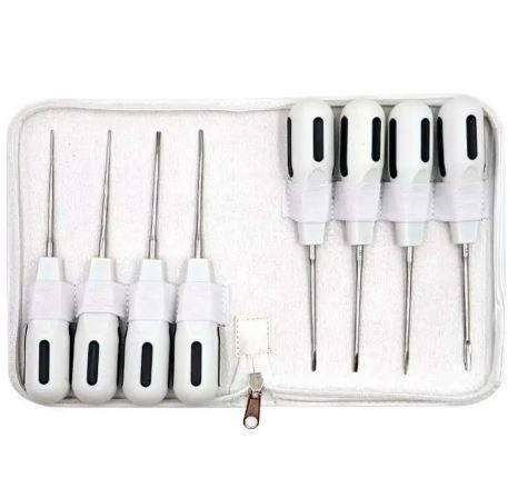 8 in 1 Stainless Steel Dental Elevator Set
