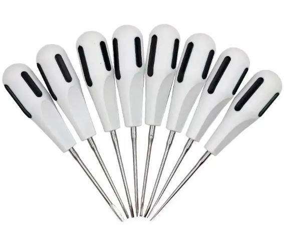 8 in 1 Stainless Steel Dental Elevator Set