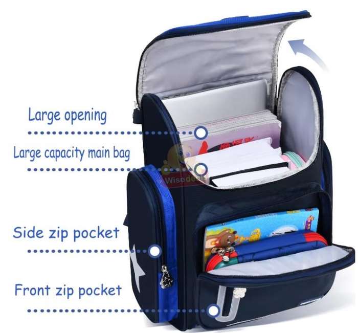 Lightweight Backpack with Safety Warning Reflective Strips in different colours