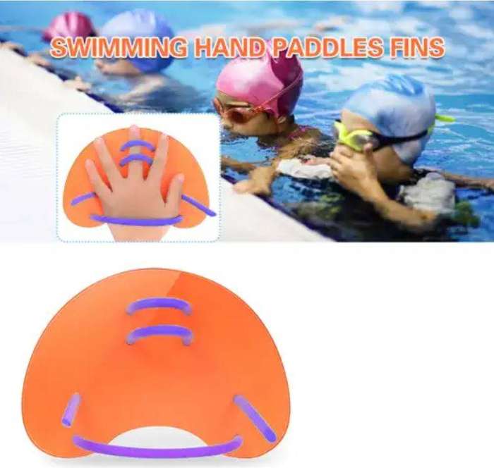2 X Adjustable Hand Webbed Gloves Swimming Paddle Fin