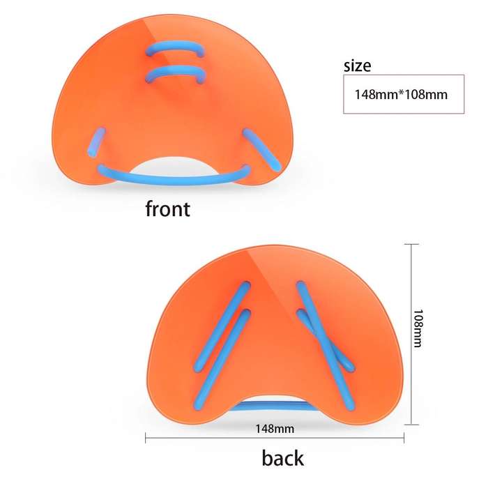 2 X Adjustable Hand Webbed Gloves Swimming Paddle Fin