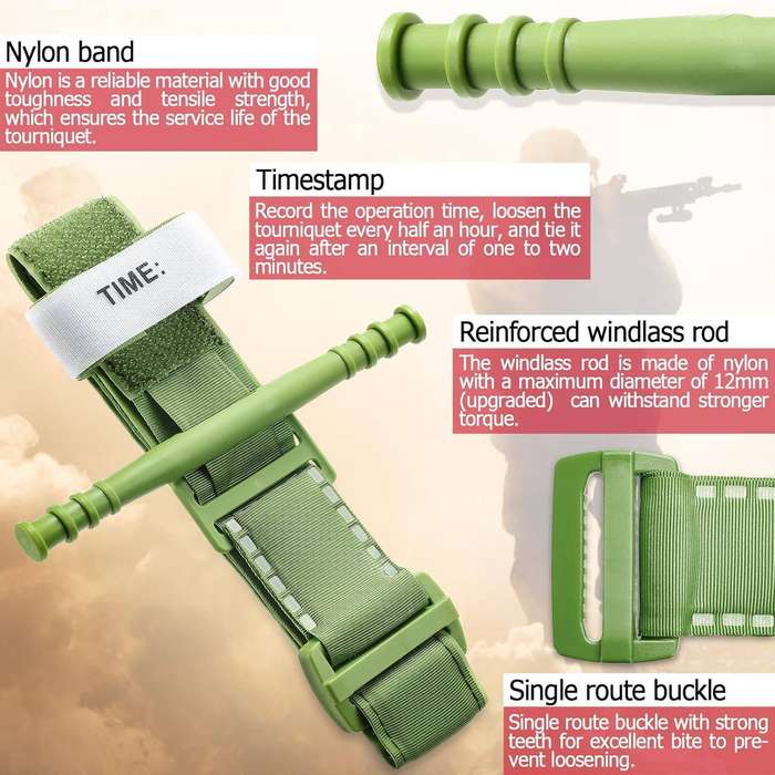 Tourniquet Buckle for Emergency Injury-Green