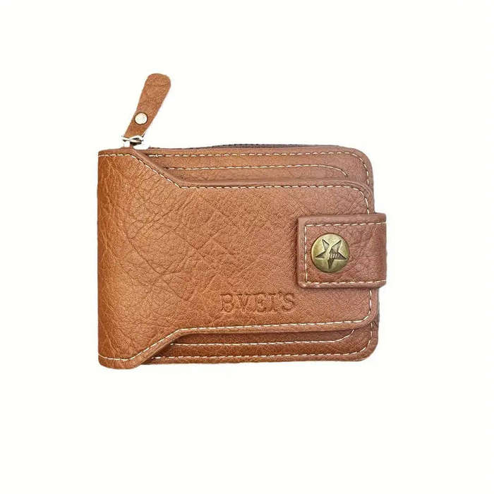 BRAND NEW! BVEI Leather Men's Wallet - Light Coffee Color