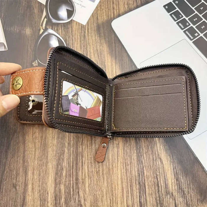 BRAND NEW! BVEI Leather Men's Wallet - Light Coffee Color