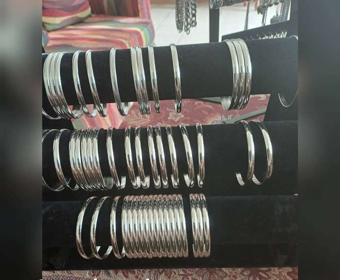 6mm titanium bangles 68mm wide
