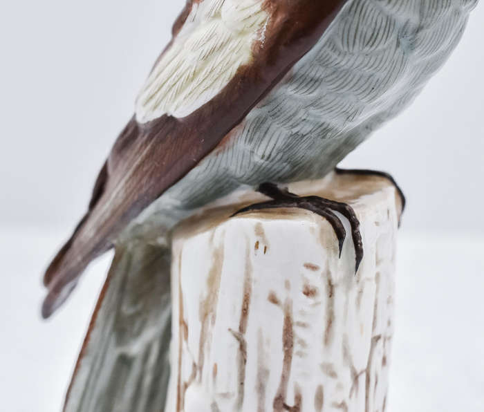 Vintage Dresden Porcelain Bird Figurine  Hand-Painted (Model 2500)