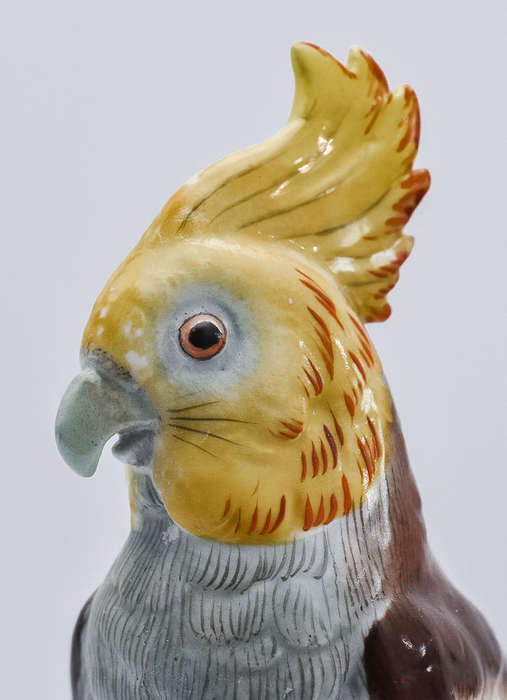 Vintage Dresden Porcelain Bird Figurine  Hand-Painted (Model 2500)