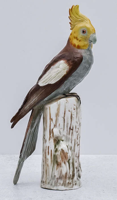Vintage Dresden Porcelain Bird Figurine  Hand-Painted (Model 2500)