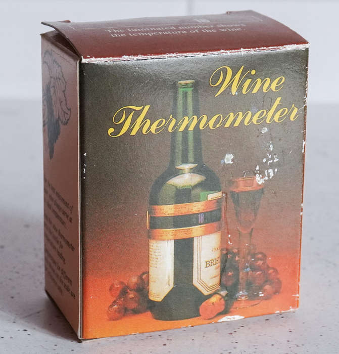 Vintage Wesmart Stainless Steel Wine Bottle Thermometer (With Box)