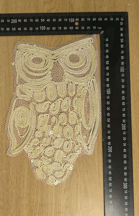 Golden Owl - Sewing Craft Applique Embellishment