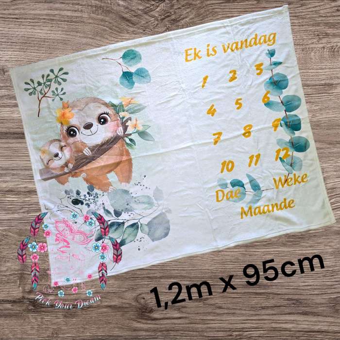 Afrikaans Baby Milestone Blanket 95cm x 1,2 m