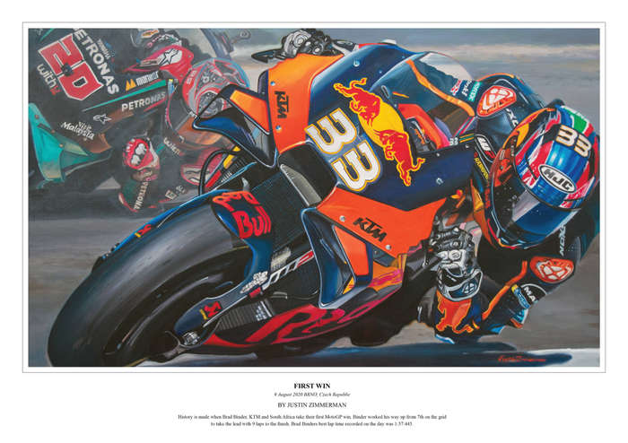 BRAD BINDER 'FIRST WIN' - A3 Colour Limited Edition Art Print