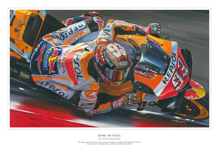 MARC MARQUEZ 'KING OF COTA' - Colour Limited Edition Art Print