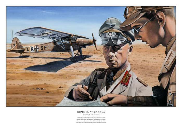 ROMMEL AT GAZALA - Colour Limited Edition Art Print