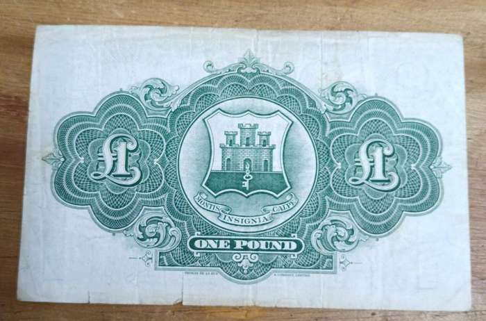 Gibraltar 1 Pound note dated 1 May 1965