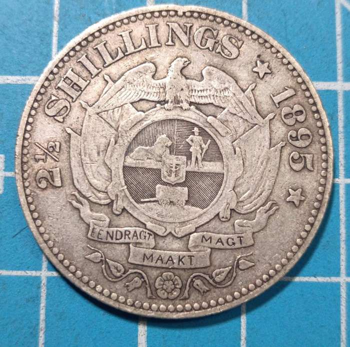 South African 2 1/2 Shilling Coin