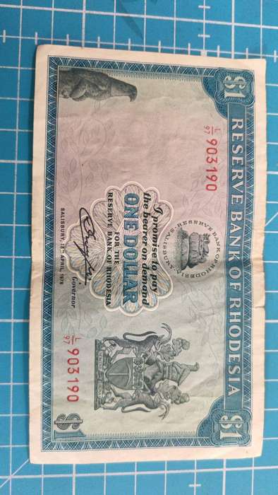 Rhodesia 1978 $1 note