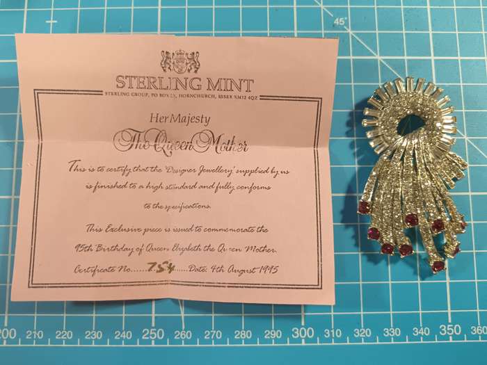 The Queen Mother Brooch commemorating her 95th birthday