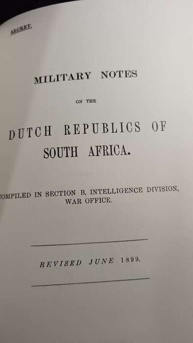 Great Britain. War Office. Intelligence Division MILITARY NOTES ON THE DUTCH REPUBLICS OF SOUTH AFRI