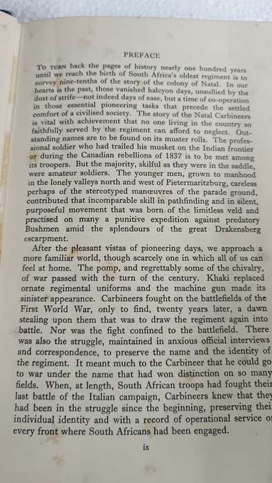 NATAL CARBINEERS The History Of The Regiment From Its Foundation