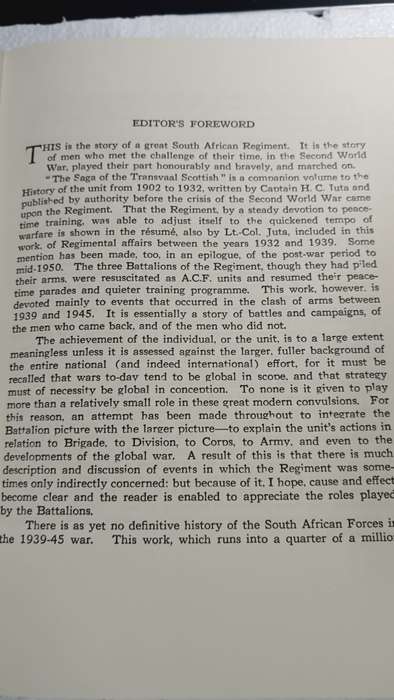 The Saga of the Transvaal Scottish Regiment 1932-1950