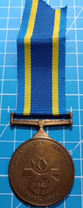 Full Size South African (SAP) 75 Year Medal:J.Basson