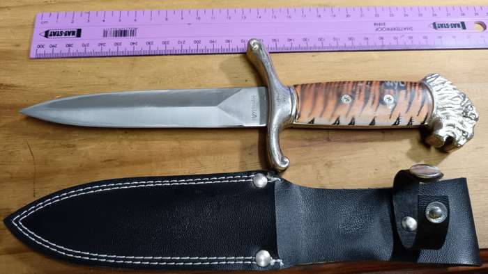 Vintage Nieto Cuchillo Linea Gran Cazador 5.5" Fixed Blade Knife Rare W/ Sheath