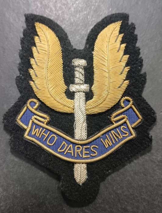 Special Forces Super Soldier - Mike West ( SAS and Recce ) SAS Bullion Badge